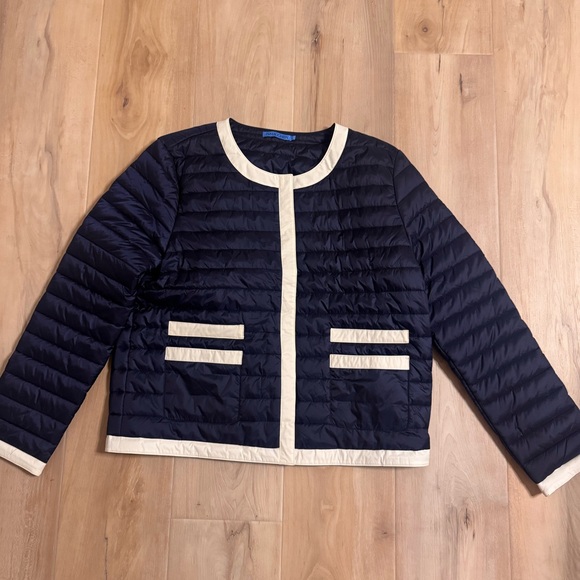 J. McLaughlin Eva Puffer Jacket in Dark Navy Size Large - Picture 5 of 11